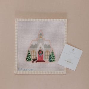Christmas Village Church 5.75” x 6” - 13 mesh
