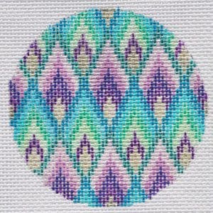 TM-06 Bargello Ornament 3″ Round, Mesh 18