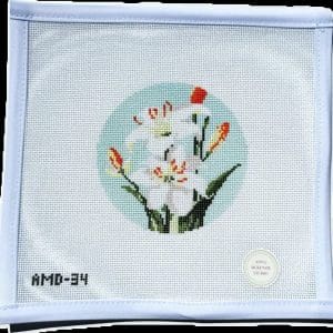 Lily of the Field - Flowers of the Bible -18 Mesh 4" Round