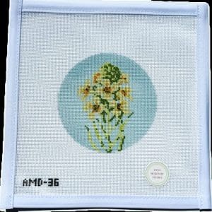 Mustard Seed - Flowers of the Bible -18 Mesh 4" Round