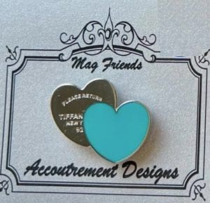 Double Heart (Blue)- 1 1/8 x 1"