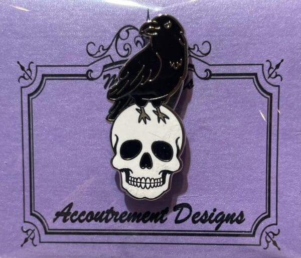 Raven/Skull- 1/2" x 1 1/2"