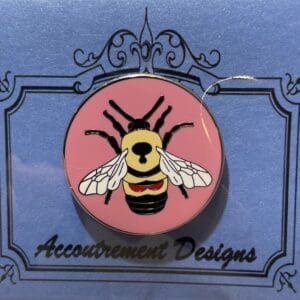 Rusty Patch Bee (Pink)- 1 1/4" Round (