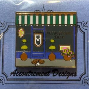Needlepoint Shop (Blue)- 1 5/8" x 1 3/8"