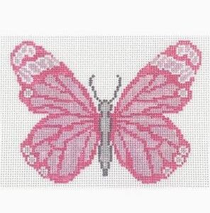 Small Pink Butterfly 4.5" x 3.5" 18 Mesh