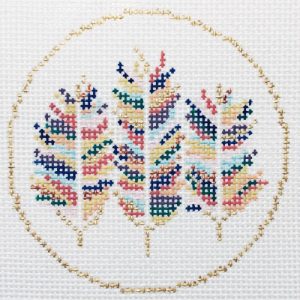 Feather round Ornament-13 Mesh