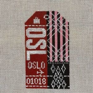 Oslo (OSL) Retro Travel Tag-3" x 5"- 18 Mesh