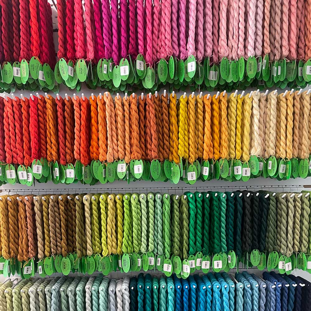 needlepoint threads display